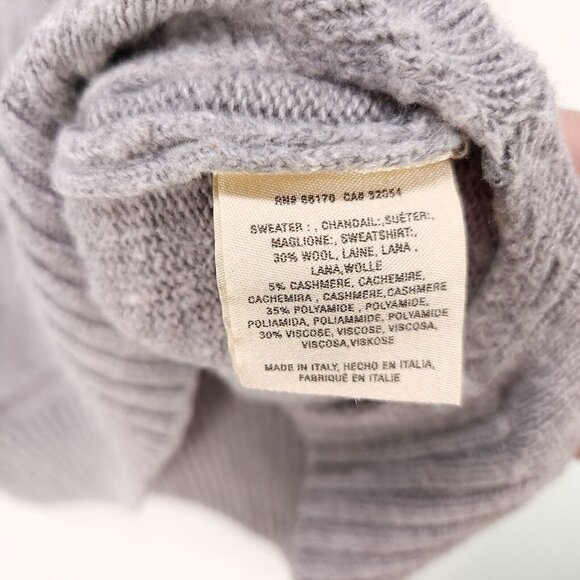 Moth Anthropologie Wool Cashmere Sweater Top Size XXS Oversized Gray Pockets - Picture 11 of 12